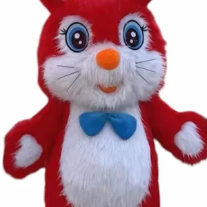 Red Bunny Mascot Costume
