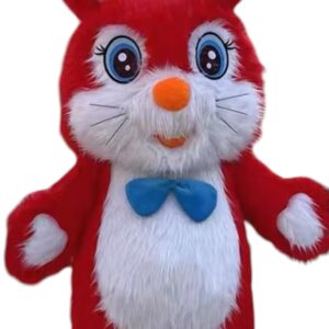 Red Bunny Mascot Costume